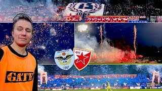 Zvezda Supporters’ Crazy FIREWORK SHOW! Pitchside at ŽELEZNIČAR PANČEVO - CRVENA ZVEZDA