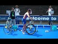 Lucy Smith in T1 at the European Champs 2010