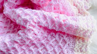 Hermosa Manta para bebes tejida con gancho y punto fantasia de abanicos en 3D con puntilla fácil by Crochet for Baby 15,096 views 1 month ago 50 minutes