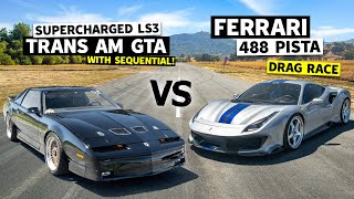 610hp Sequential Shifting Trans Am vs Ferrari 488 Pista... with a Le Mans Start! // THIS vs THAT