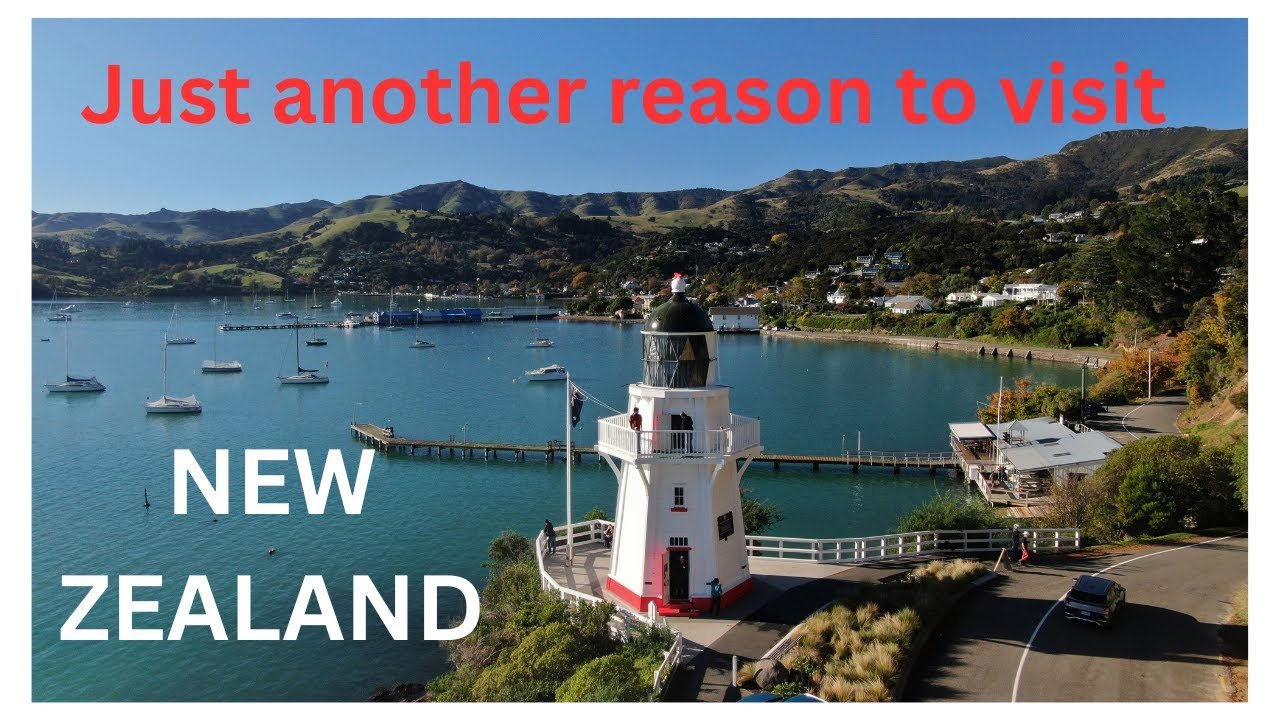 Akaroa Lighthouse from Above: Aerial Beauty in 60 Seconds