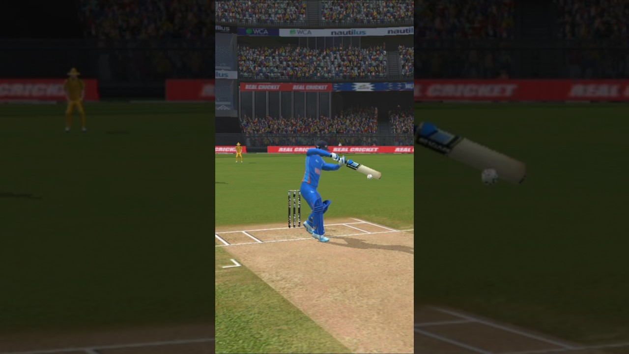 Spider Cam View For The shot ..Real Cricket