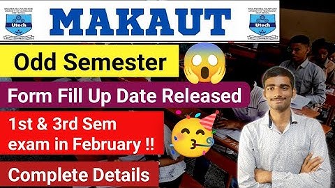 Makaut Odd Sem Date released 😱 #makaut #makutexam