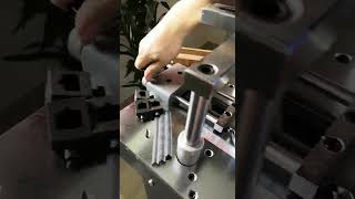 TS-J18 pneumatic frame underpinner, #pictureframes frame joint machine, #pictureframing vnailer