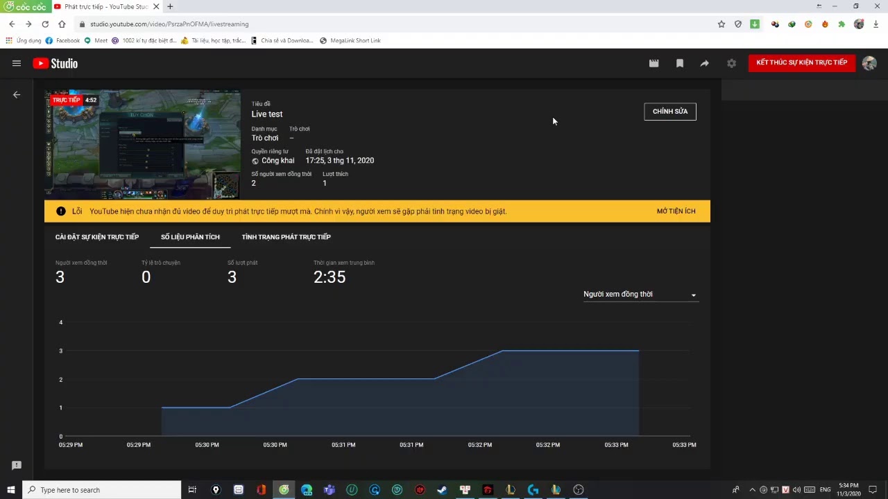 Live test - YouTube