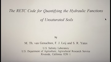 Predicting Soil Hydraulic Conductivity with RETC