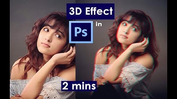 How to create a 3D Glasses Effect (Cellophane Effect) | 3D image  - Photoshop Tutorial
