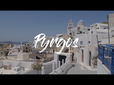Santorini, Pyrgos, GREECE  - 4K UHD - Virtual Trip