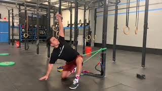 Kneeling Kettlebell Windmill - Band Assisted Hip Hinge