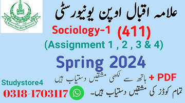 aiou solved assignment spring2024 pdf  Sociology-1 411 Spring 2024