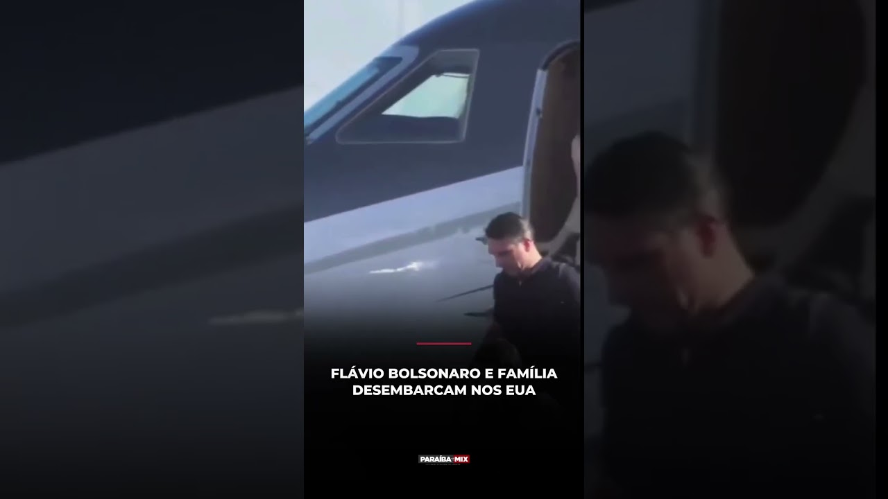 FLÁVIO BOLSONARO E FAMÍLIA DESEMBARCAM NOS EUA