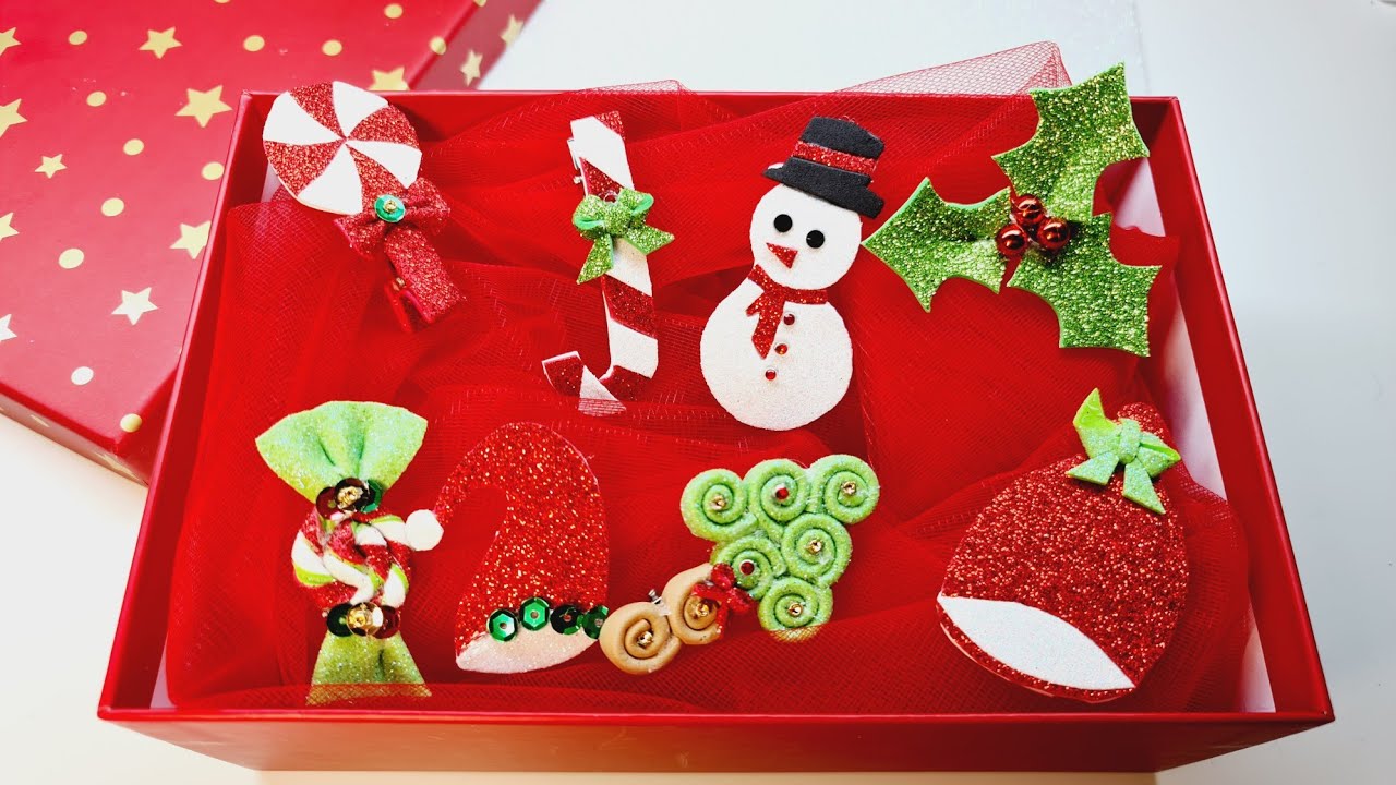 2021 Christmas Hair clips&accessories &How to make Christmas hair