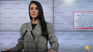 Андоновска: Заев, Филипче и Николовски, дозволиле 2000 тони пченица и јачмен во вредност...