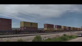 Eastbound BNSF Container Stack Train NM Today