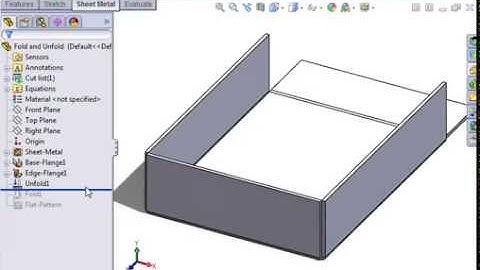 SolidWorks Sheet Metal Study, 01 Sheet Metal Design   19 Fold and Unfold