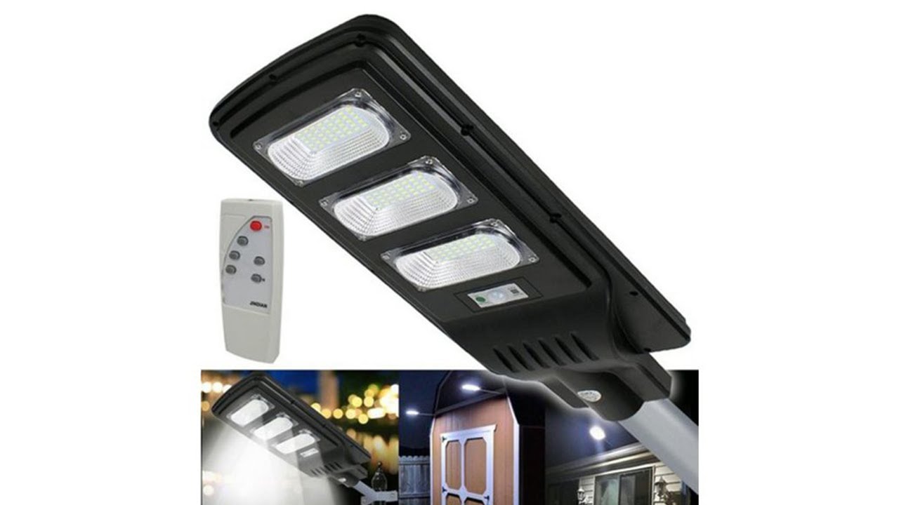Faro A LED Solare 800W IP66 Con Telecomando E Sensore Crepuscolare - Illuminazione Esterna Potente, Classe A