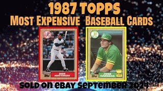 1987 Topps Most Expensive eBay Sales Baseball Cards