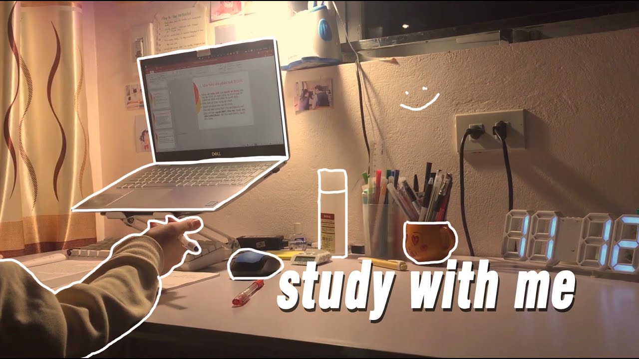 1 HOUR Study with me at cozy study space, no music, typing & background ...