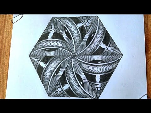 Pattern 853|Zentangle art|Zendoodle art|Floral art|learn to draw
