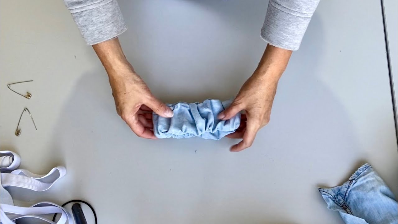 Easy Tutorial: HAIR SCRUNCHIE from OLD JEANS