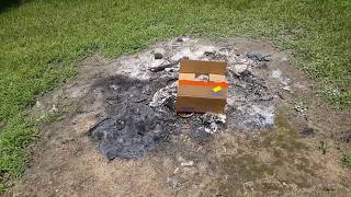Burning Stuff 321: Medium Cardboard Box (Walmart)
