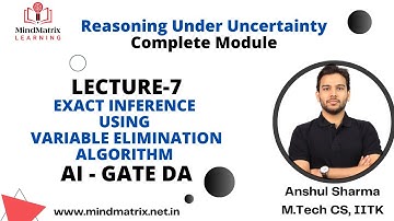 Exact Inference using Variable Elimination Algorithm | Lec-7 AI | Anshul Sir | MindMatrix Learning