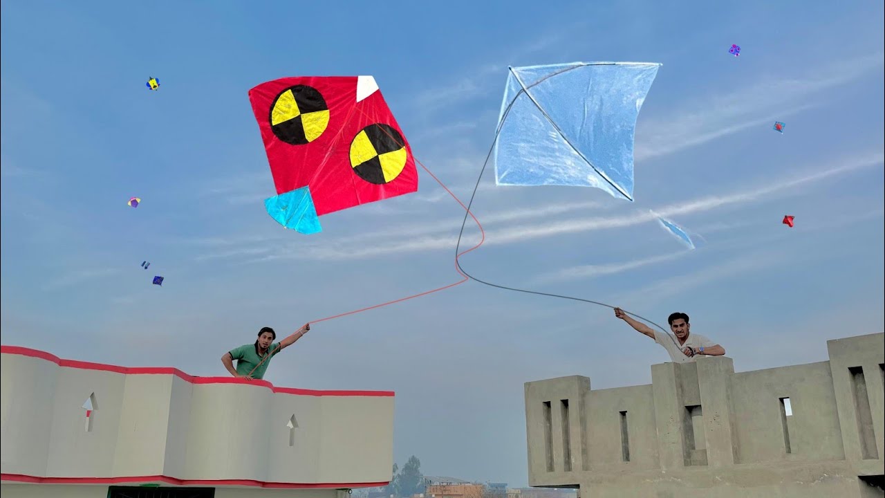 Plasticbag Pari Flying Catch Pakistani Kite New Fire Stick Tricks