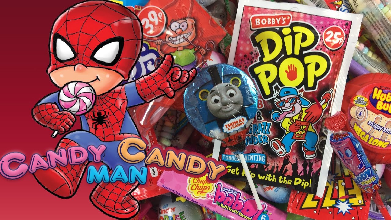 Nursery Rhyme With Candy Candy Man Eating Fizzy Pop And Hubba Babba A