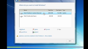 How to Install and Partition Windows 7