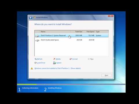 How To Install And Partition Windows 7