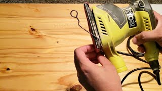Viewer request. How to change sandpaper on ryobi