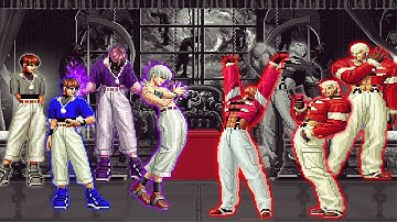 [KOF Mugen] Orochi Chris Team Vs Orochi Yashiro Team