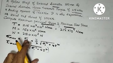 Problems on When the Shaft Subjected to Combined Bending, Torsion and Axial End thrust | MOS
