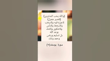 سورة يوسف اية(١٨)