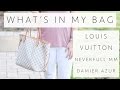 WHAT'S IN MY BAG?! | Louis Vuitton Neverfull MM Damier Azur