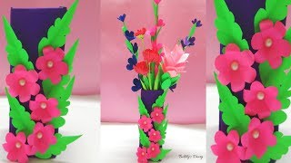 DIY Flower Vase - Waste Material Craft Ideas - Home Decorating Ideas - Paper Craft New