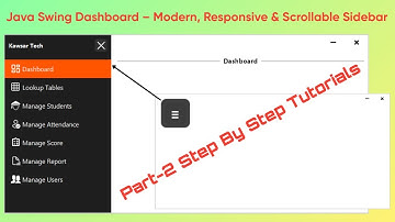 Java Swing Dashboard - Part 2: Building a Modern, Scrollable Sidebar (Step-by-Step)
