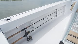 Sportsman Masters 227 Bay Boat - Under Gunwale Rod Racks 