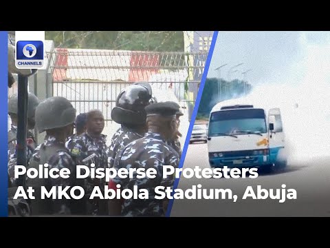 Hardship Protest: Police Disperse Protesters At MKO Abiola Stadium