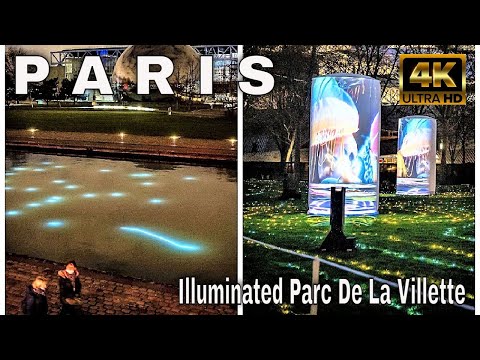 🇫🇷Paris Parc de la Villette 4K - Festival of Lights 2021|LA FÊTE FORAINE À LA VILLETTE