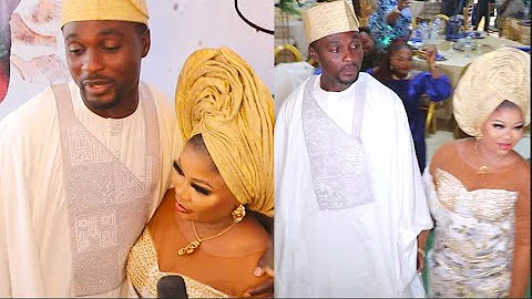 Adeniyi Johnson & Seyi Edun Can’t Stop Smiling at Their Naming Ceremony, Goes Around to Greet Guests