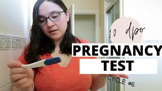 Live Pregnancy Test At 10 Dpo || Faint Line Getting Darker? || TTC Baby #3 Cycle #6