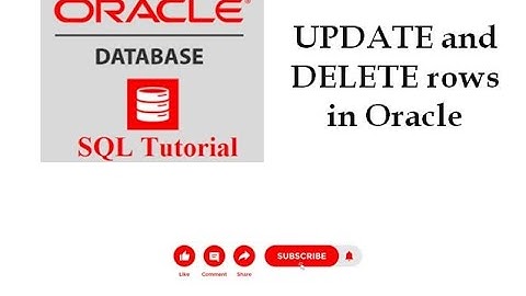 5. DATABASE | Oracle | SQL | DML | Update & Delete Statements | DELETE | INSERT