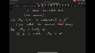 Abstract Harmonic Analysis  - Lecture 6 part 1
