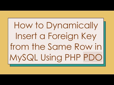How to Dynamically Insert a Foreign Key from the Same Row in MySQL Using PHP PDO