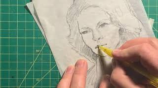 SCRATCHBOARD #3 TRANSFERRING DRAWINGS TO SCRATCHBOARD