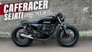 Custom Honda Tiger CAFERACER Looks Even More Handsome!! #dimasgarage