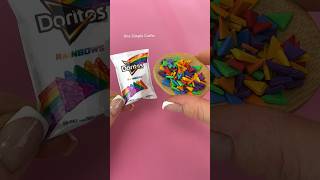 How to make diy miniature Doritos rainbow chips #diy #shorts #mini #crafts