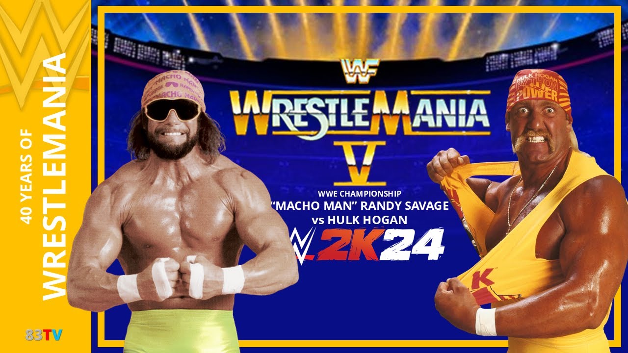 WRESTLEMANIA 5 - “MACHO MAN“ RANDY SAVAGE Vs HULK HOGAN (WWE CHAMPIONSHIP) WWE 2K24