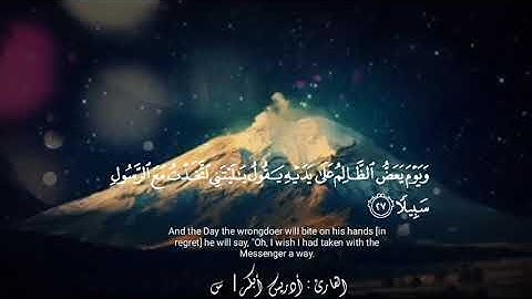 ويوم يعض الظالم على يديه \/ القارئ أدريس ابكر. ✔   مقاطع قرأنيه قصيره